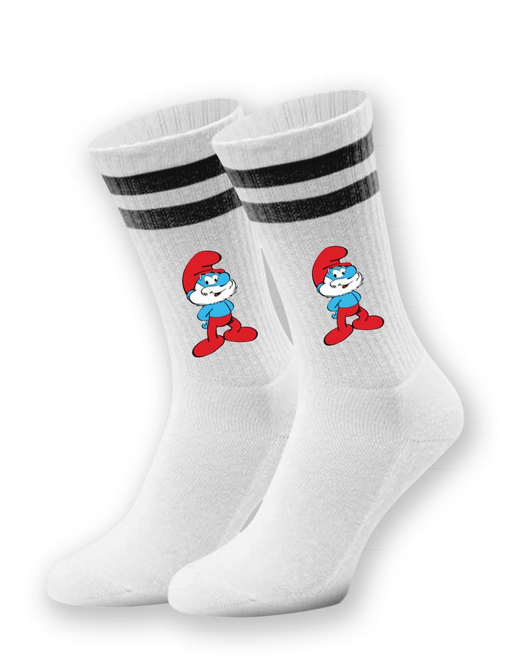 Youth Designz Tennissocken Unisex Socken "Papa Schlumpf" Aufdruck lustig Geschenk Statement mit verstärkter Verse und Zehenbereich von Youth Designz