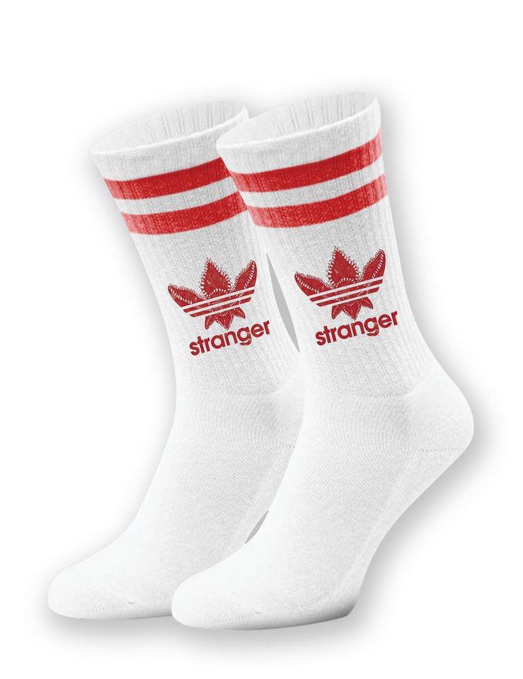 Youth Designz Tennissocken Unisex Socken "Stranger Pflanze" Aufdruck lustig Geschenk Statement mit verstärkter Verse und Zehenbereich von Youth Designz
