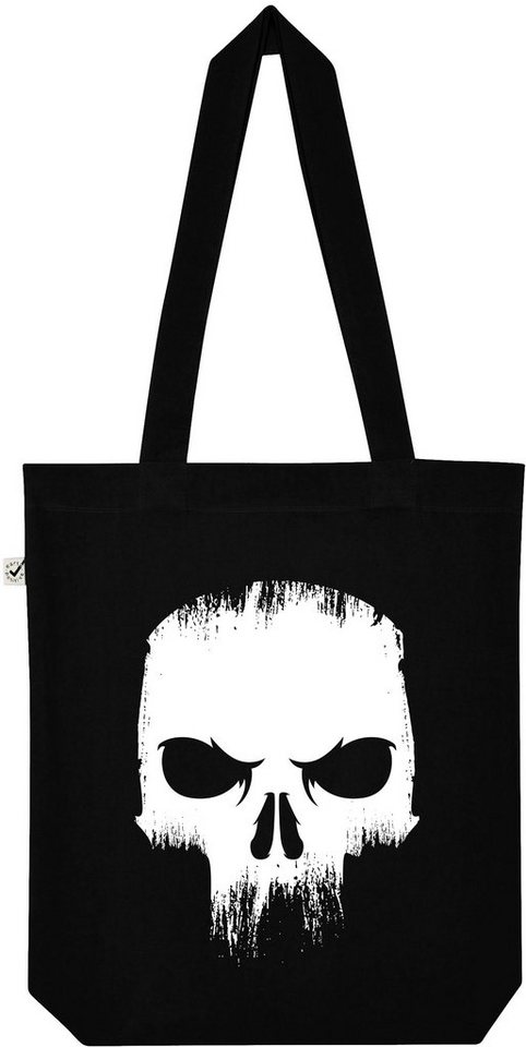 Youth Designz Tragetasche Angry Skull Totenkopf Jutebeutel Tasche Lange Henkel, mit trendigem Print von Youth Designz