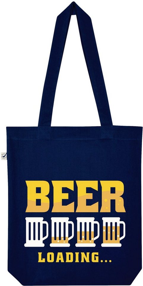 Youth Designz Tragetasche "Beer Loading" Jutebeutel Tasche Lange Henkel, mit trendigem Print von Youth Designz