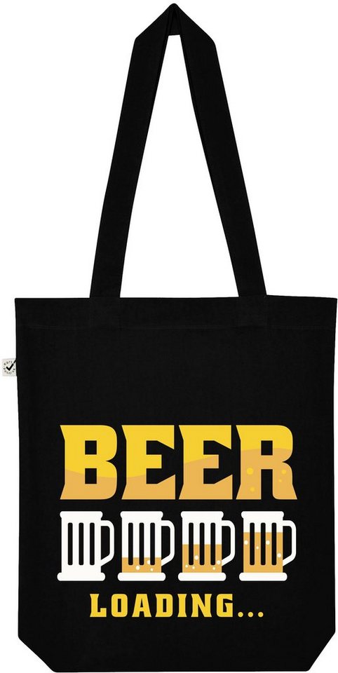 Youth Designz Tragetasche "Beer Loading" Jutebeutel Tasche Lange Henkel, mit trendigem Print von Youth Designz