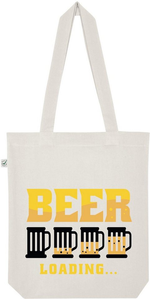 Youth Designz Tragetasche "Beer Loading" Jutebeutel Tasche Lange Henkel, mit trendigem Print von Youth Designz