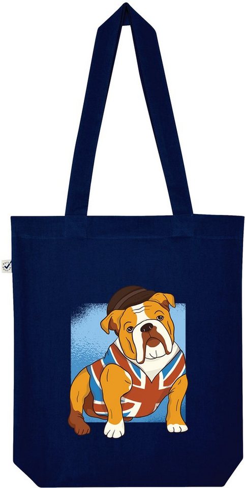 Youth Designz Tragetasche British Bulldog Jutebeutel Tasche Lange Henkel, mit trendigem Aufdruck von Youth Designz