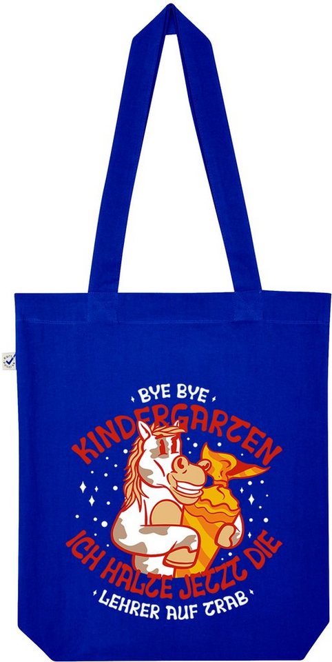 Youth Designz Tragetasche Bye Bye Kindergarten" Jutebeutel Tasche Lange Henkel, mit trendigem Frontprint" von Youth Designz