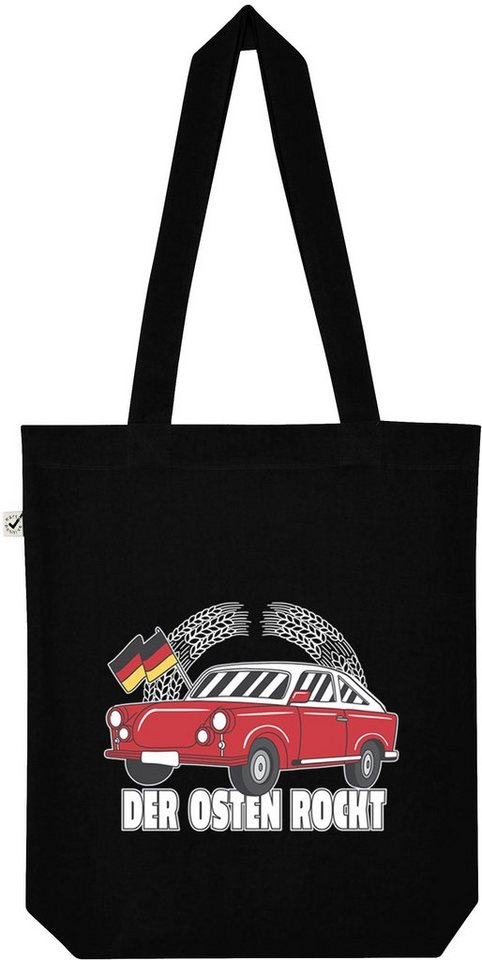 Youth Designz Tragetasche Der Osten Rockt Jutebeutel Tasche Lange Henkel, mit lustigem Frontprint von Youth Designz