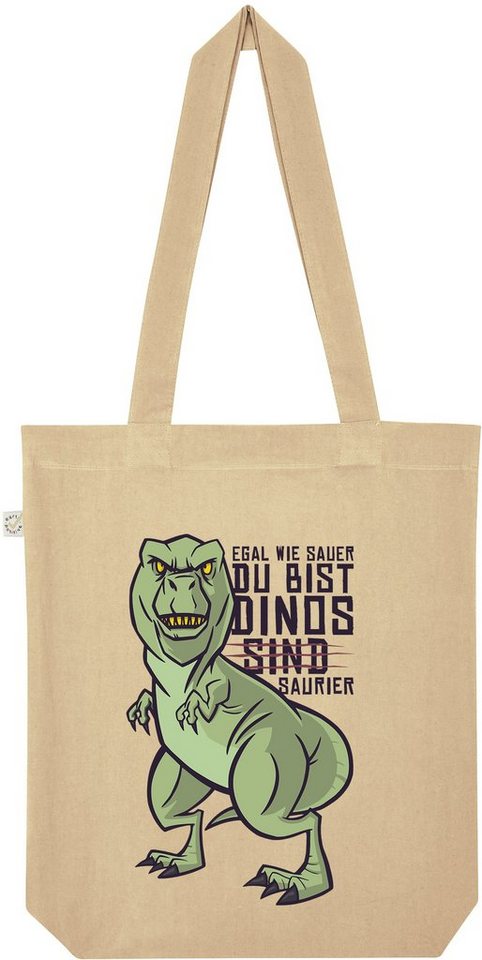 Youth Designz Tragetasche Dinos Sind Saurier Jutebeutel Tasche Lange Henkel, mit trendigem Frontprint von Youth Designz