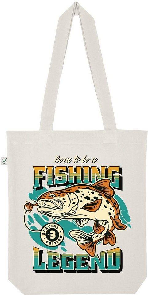 Youth Designz Tragetasche Fishing Legend" Jutebeutel Tasche Lange Henkel, mit trendigem Print" von Youth Designz