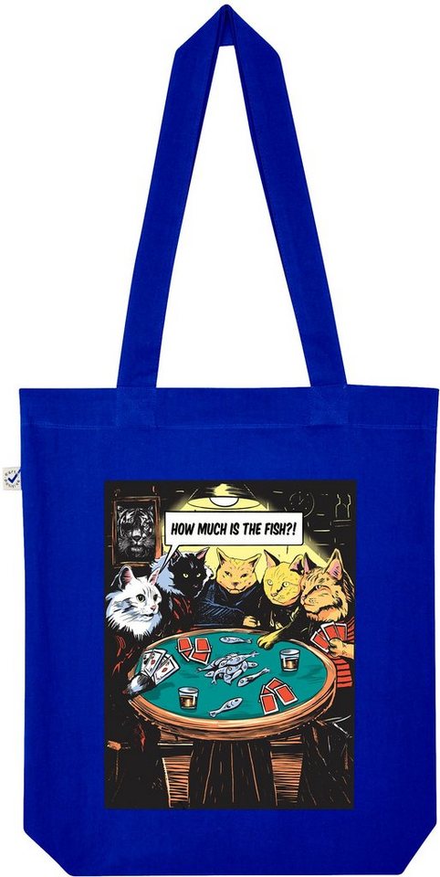Youth Designz Tragetasche "How Much Is The Fish?" Poker Jutebeutel Tasche Lange Henkel, mit trendigem Print von Youth Designz