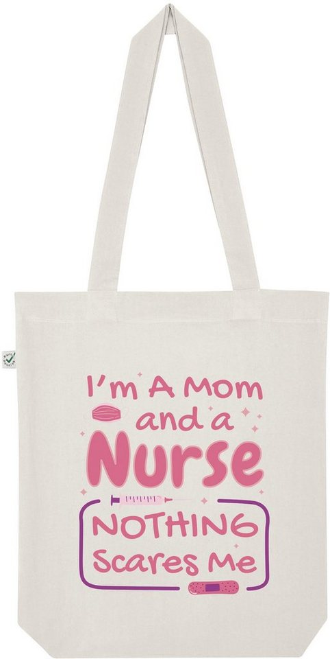 Youth Designz Tragetasche I´m A Nurse, Nothing Scares Me" Jutebeutel Tasche Lange Henkel, mit trendigem Print" von Youth Designz