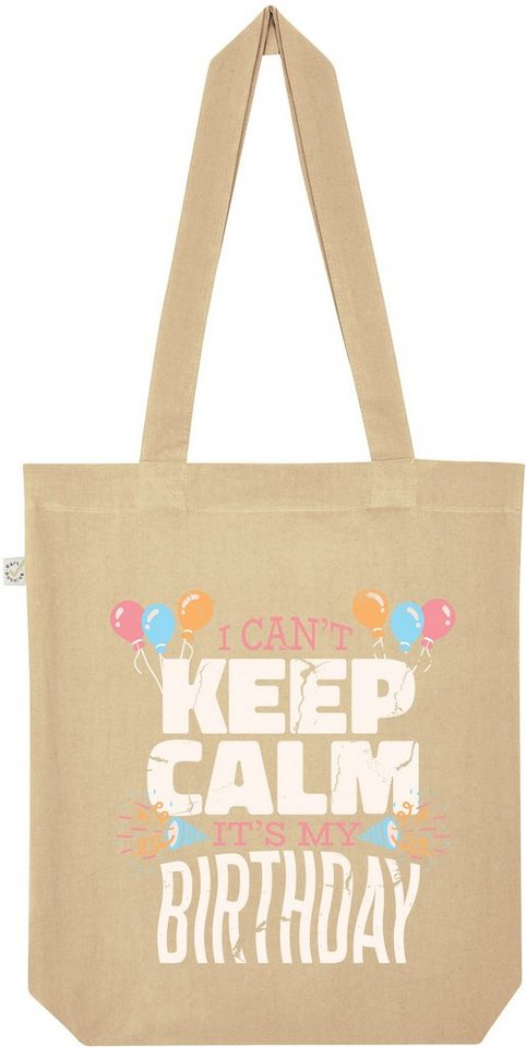 Youth Designz Tragetasche Keep Calm Bday" Jutebeutel Tasche Lange Henkel, mit trendigem Print" von Youth Designz