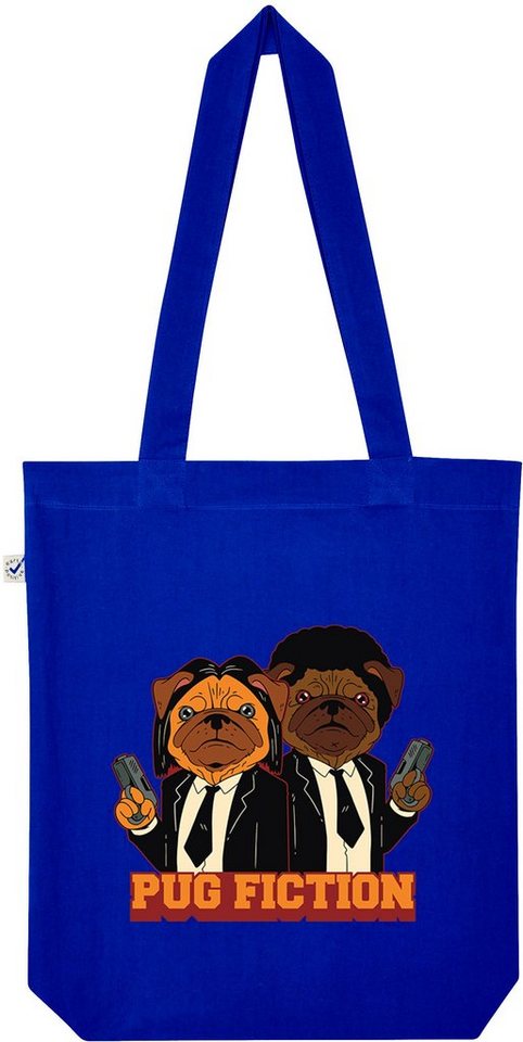 Youth Designz Tragetasche Pug Fiction Jutebeutel Tasche Lange Henkel, mit trendigem Motiv von Youth Designz