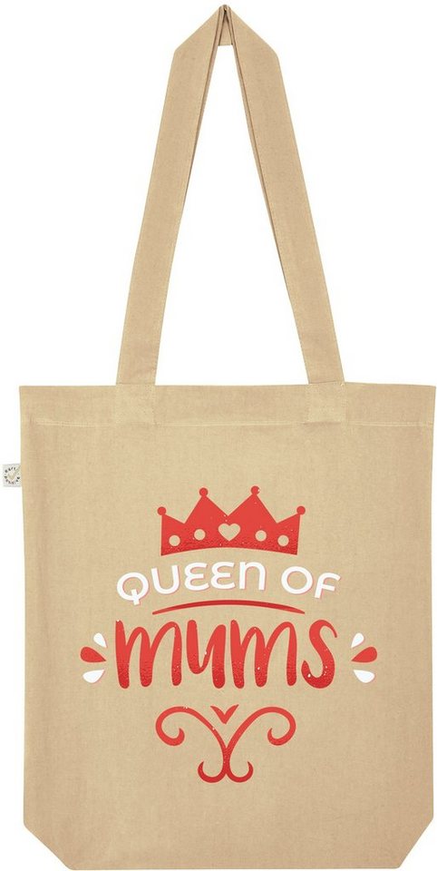 Youth Designz Tragetasche Queen Of Mums" Jutebeutel Tasche Lange Henkel, mit trendigem Print" von Youth Designz