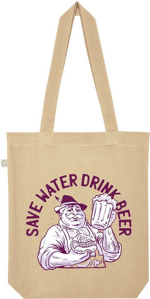 Youth Designz Tragetasche Save Water, Drink Beer" Jutebeutel Tasche Lange Henkel, mit trendigem Print" von Youth Designz