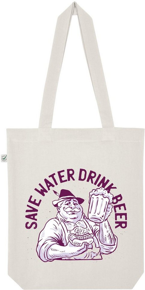 Youth Designz Tragetasche Save Water, Drink Beer" Jutebeutel Tasche Lange Henkel, mit trendigem Print" von Youth Designz