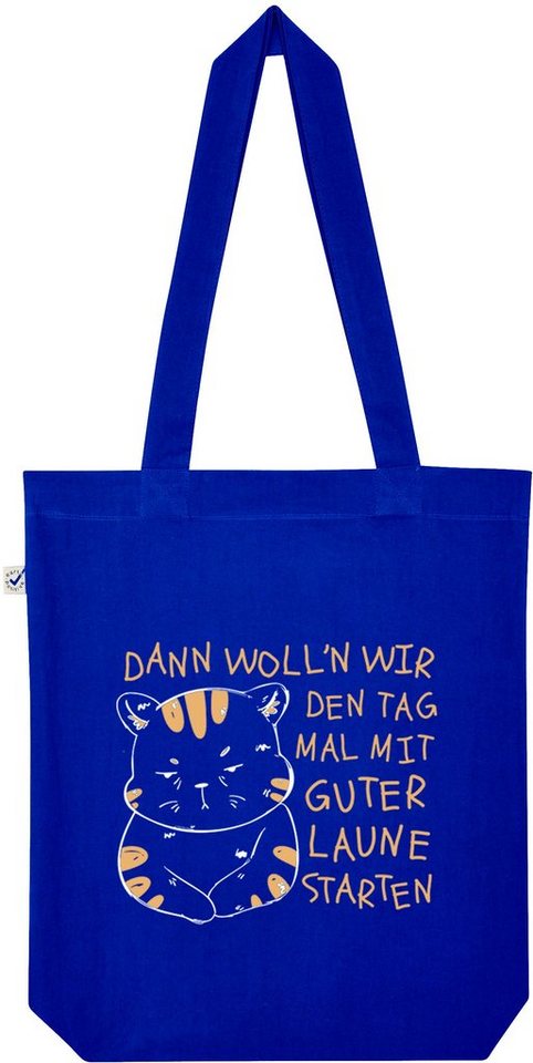 Youth Designz Tragetasche Starten Wir Den Tag Mit Gute Laune Jutebeutel Tasche Lange Henkel von Youth Designz