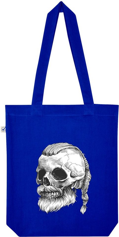 Youth Designz Tragetasche Viking Skull Totenkopf Jutebeutel Tasche Lange Henkel, mit trendigem Print von Youth Designz