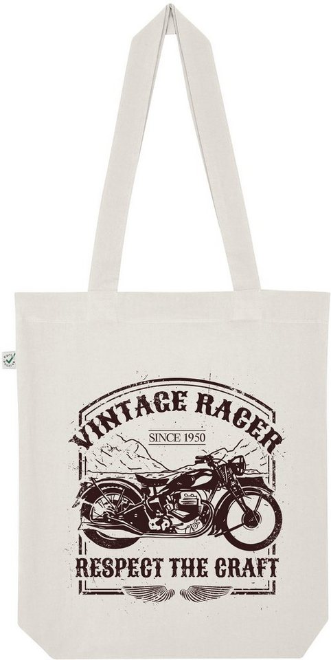 Youth Designz Tragetasche Vintage Racer Jutebeutel Tasche Lange Henkel, mit trendigem Print von Youth Designz