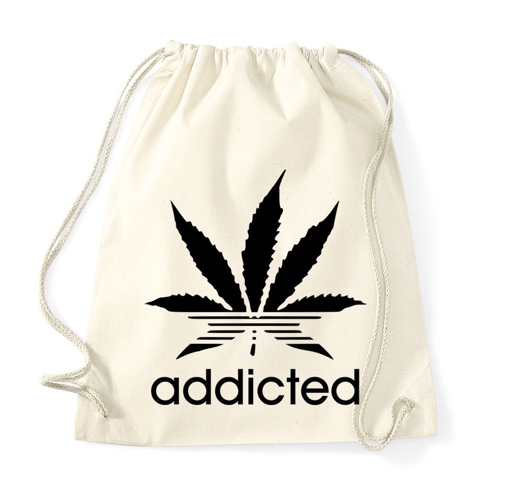 Youth Designz Turnbeutel Addicted Baumwoll Tasche Turnbeutel, mit modischem Print von Youth Designz