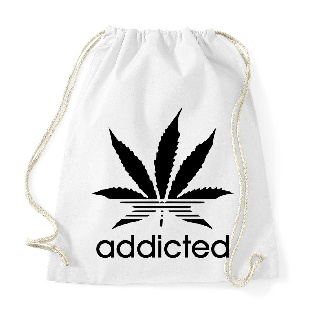 Youth Designz Turnbeutel Addicted Baumwoll Tasche Turnbeutel, mit modischem Print von Youth Designz