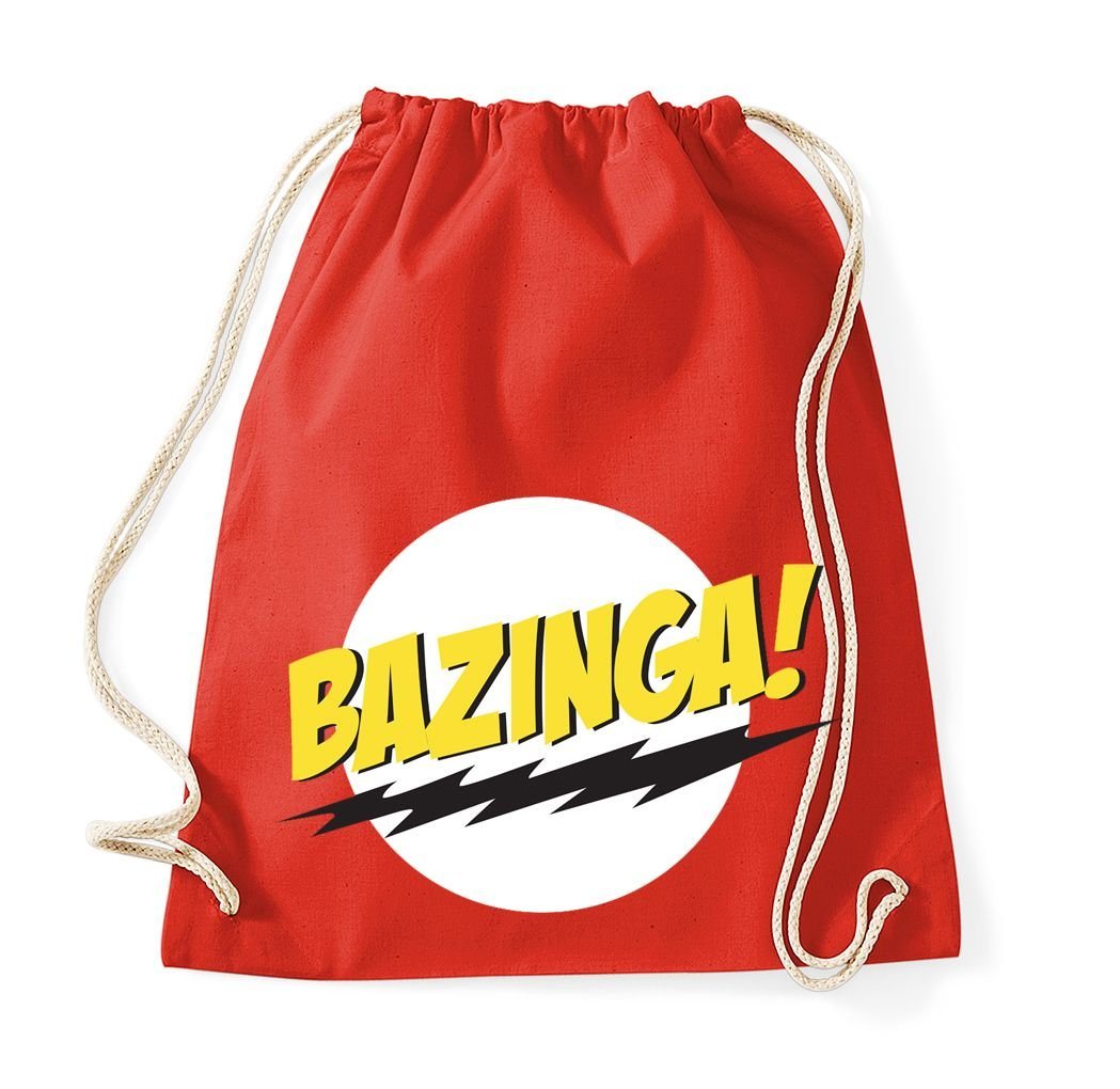 Youth Designz Turnbeutel Bazinga Baumwoll Tasche Turnbeutel, mit modischem Print von Youth Designz