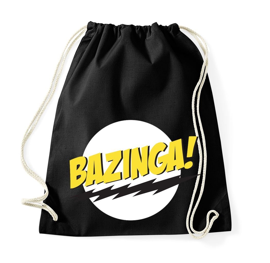 Youth Designz Turnbeutel Bazinga Baumwoll Tasche Turnbeutel, mit modischem Print von Youth Designz