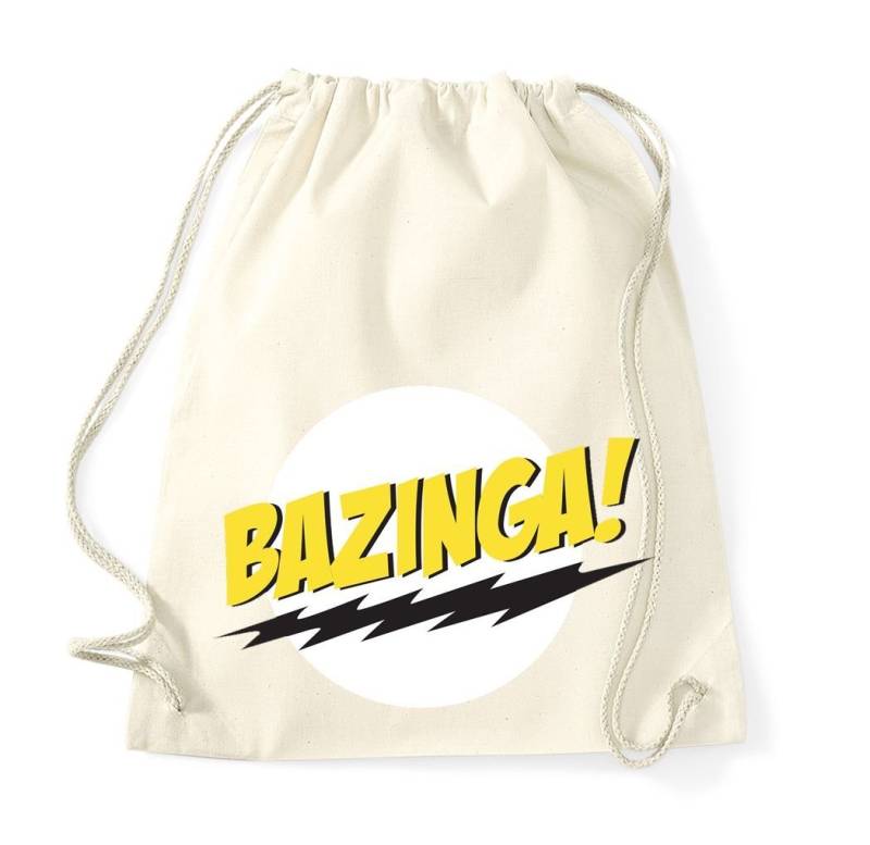 Youth Designz Turnbeutel Bazinga Baumwoll Tasche Turnbeutel, mit modischem Print von Youth Designz