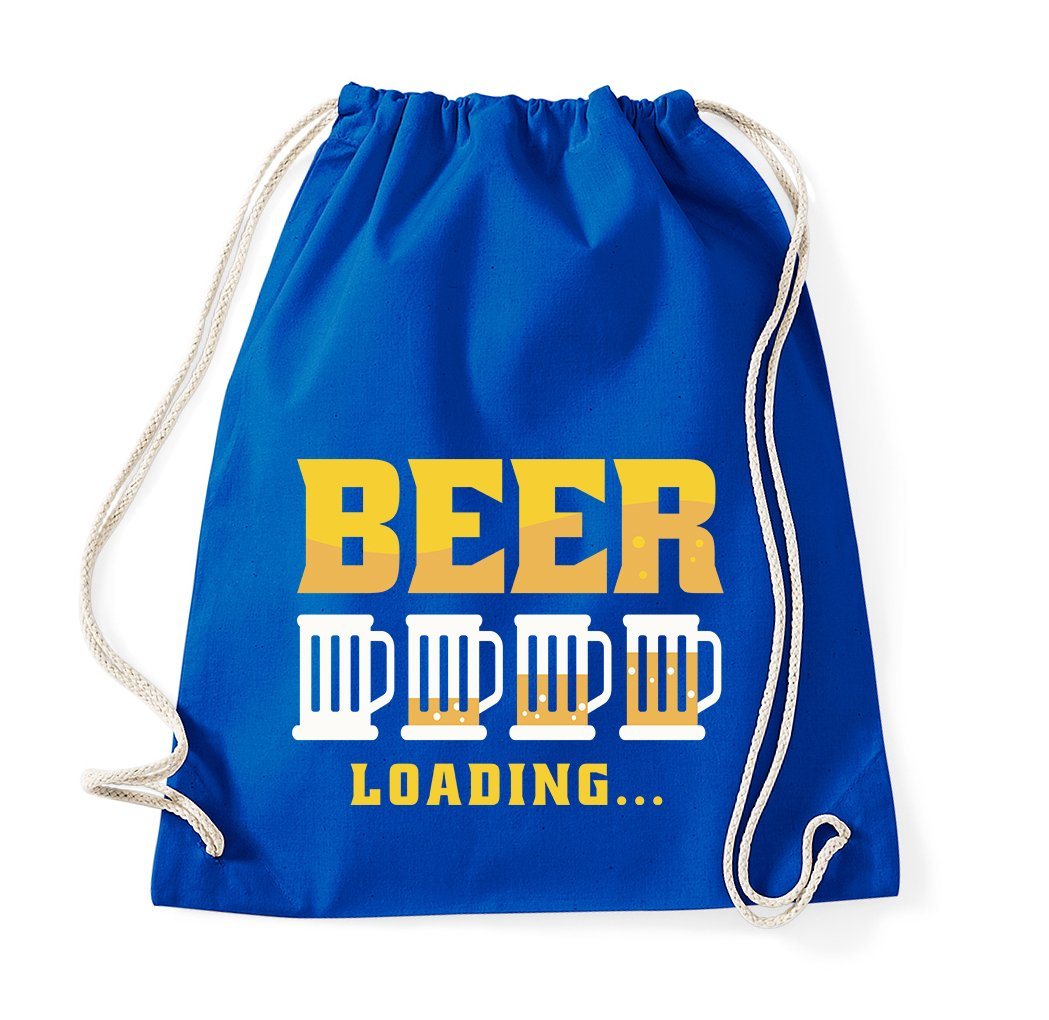 Youth Designz Turnbeutel Beer Loading Baumwoll Tasche Turnbeutel, mit lustigem Print von Youth Designz