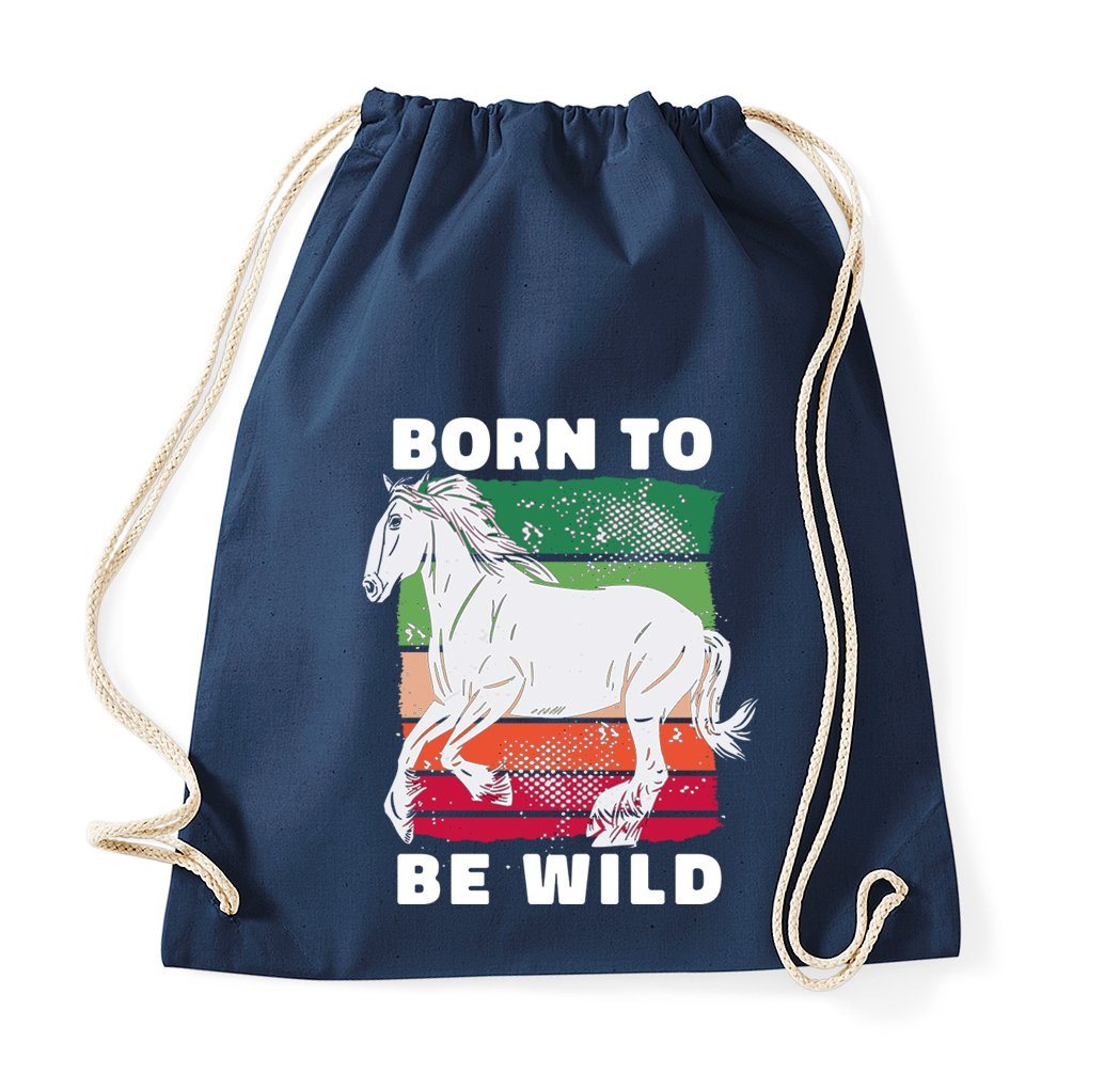 Youth Designz Turnbeutel Born To Be Wild" Baumwoll Tasche Turnbeutel, mit lustigem Frontprint" von Youth Designz