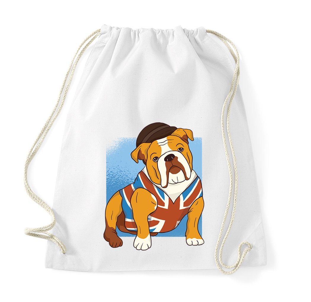 Youth Designz Turnbeutel British Bulldog Baumwoll Tasche, mit trendigem Motiv von Youth Designz