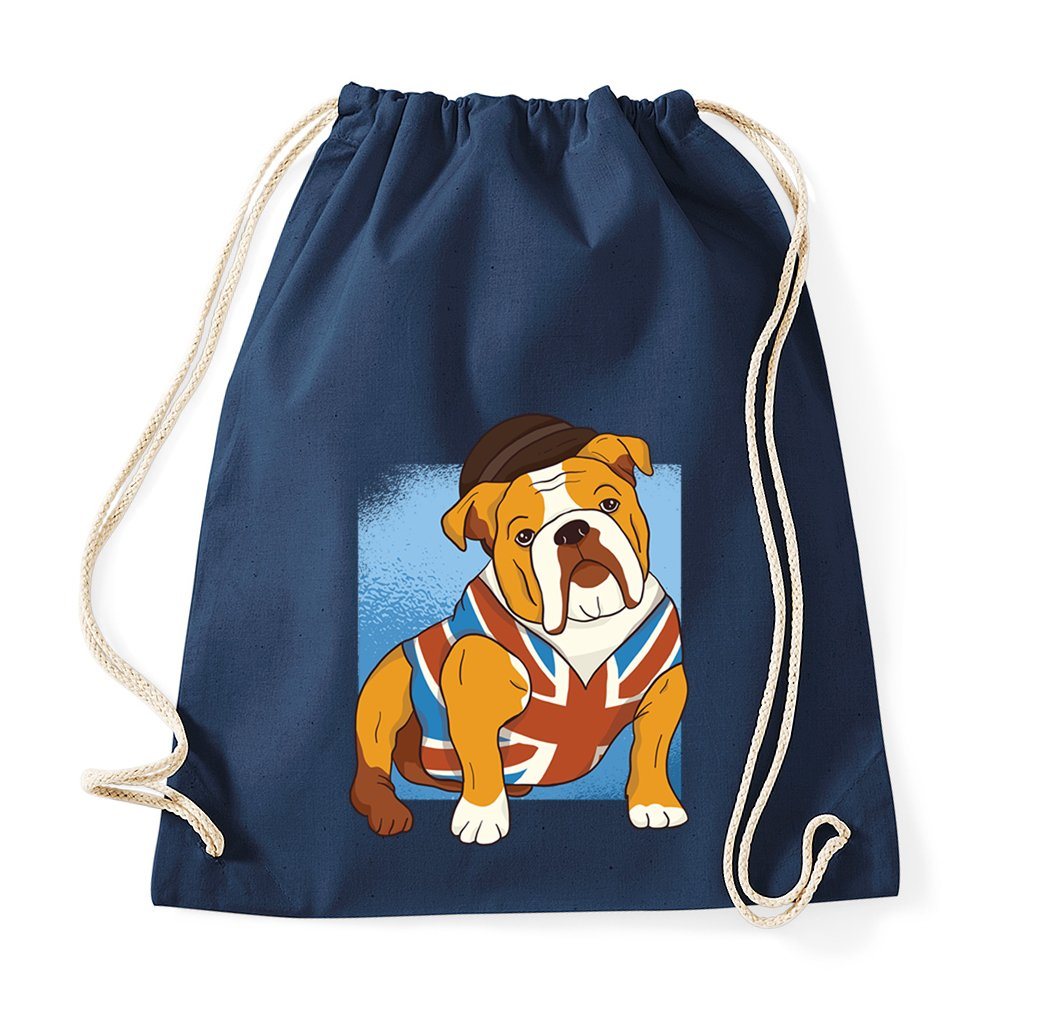 Youth Designz Turnbeutel British Bulldog Baumwoll Tasche, mit trendigem Motiv von Youth Designz