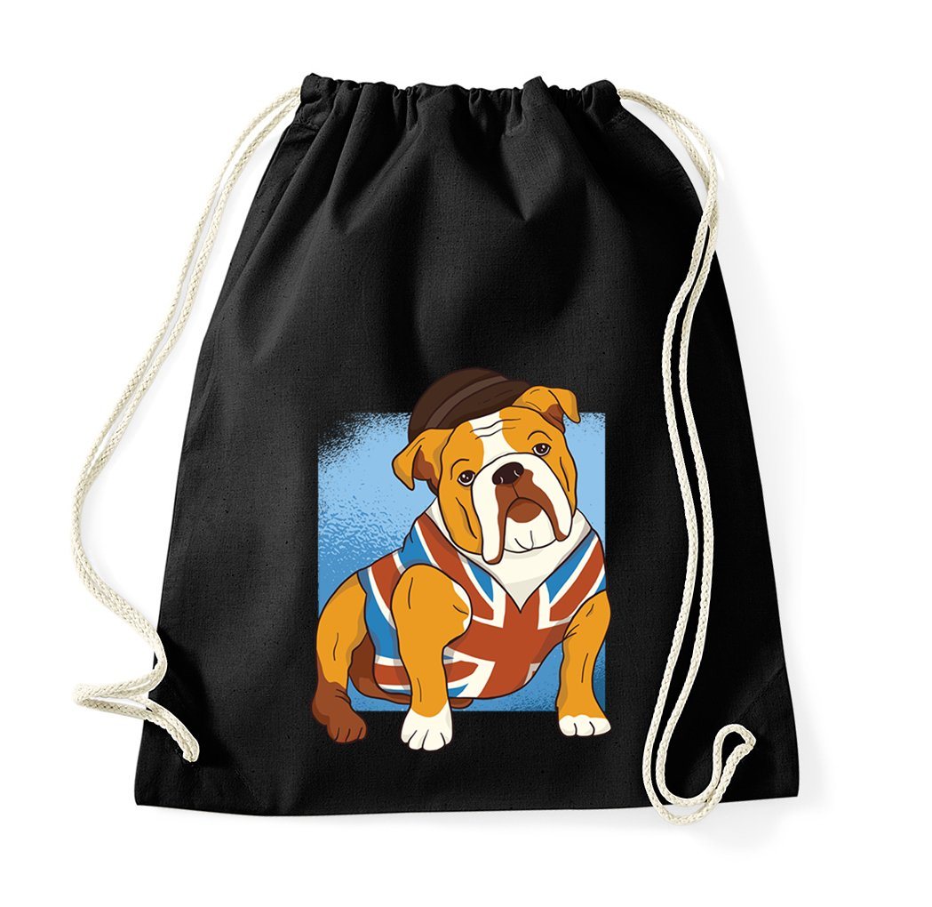 Youth Designz Turnbeutel British Bulldog Baumwoll Tasche, mit trendigem Motiv von Youth Designz