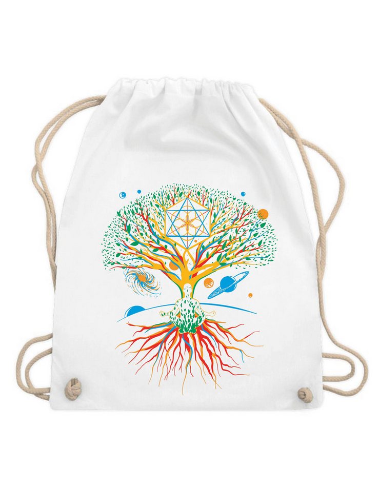 Youth Designz Turnbeutel "Bunter Baum" Baumwoll Tasche Turnbeutel, mit modischem Print von Youth Designz