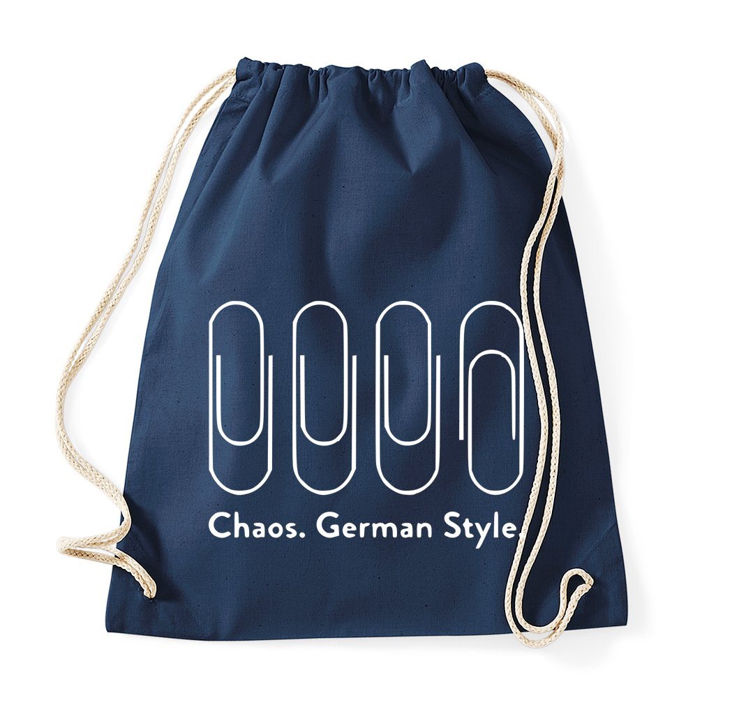 Youth Designz Turnbeutel Chaos German Style Baumwoll Tasche Turnbeutel, mit modischem Print von Youth Designz