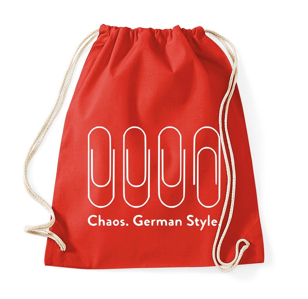 Youth Designz Turnbeutel Chaos German Style Baumwoll Tasche Turnbeutel, mit modischem Print von Youth Designz