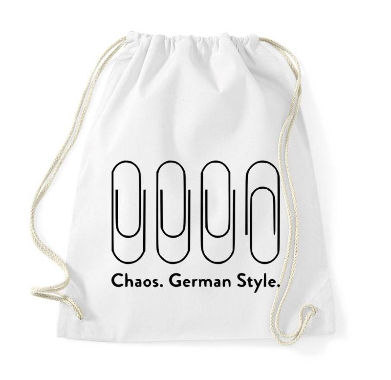 Youth Designz Turnbeutel Chaos German Style Baumwoll Tasche Turnbeutel, mit modischem Print von Youth Designz
