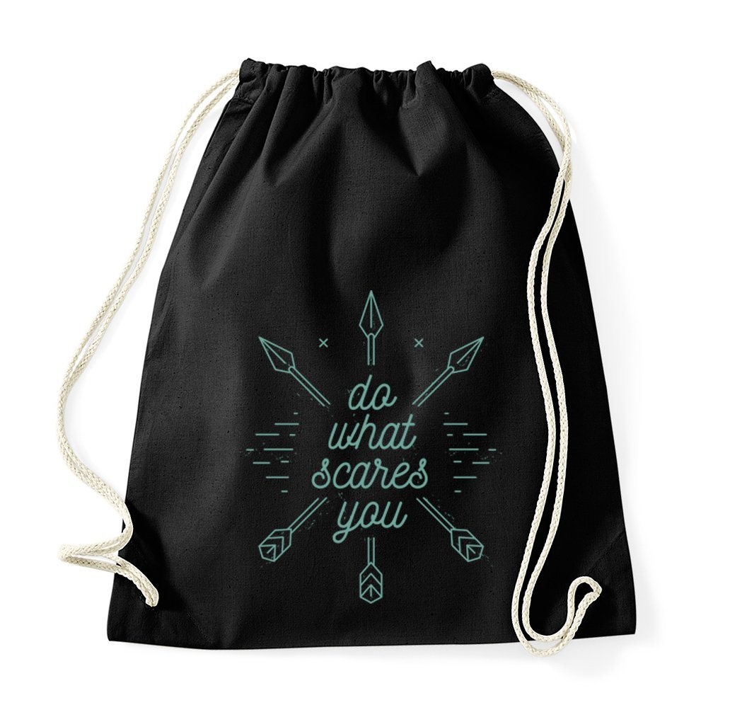 Youth Designz Turnbeutel Do What Scares You" Baumwoll Tasche Turnbeutel, mit trendigem Frontprint" von Youth Designz