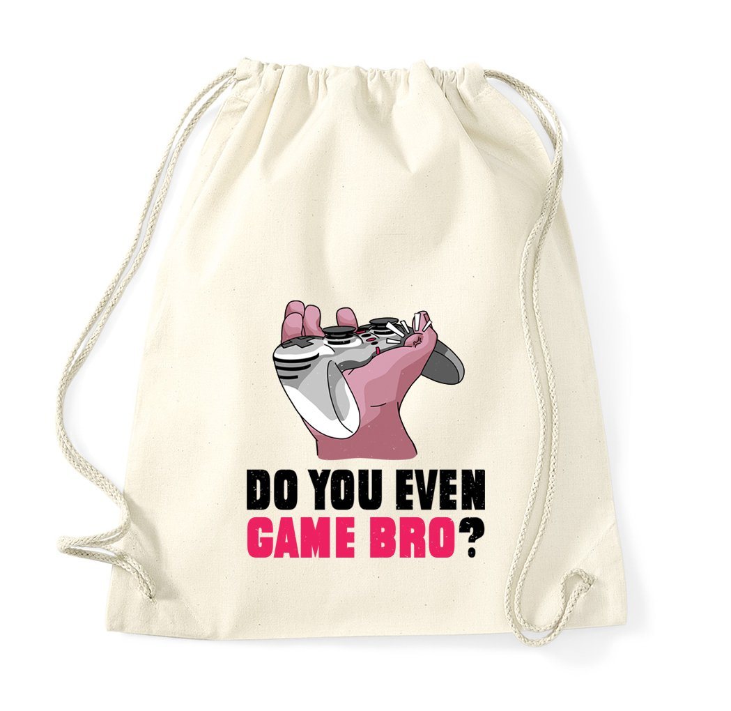 Youth Designz Turnbeutel "Do You Even Game Bro?" Baumwoll Tasche Turnbeutel, mit lustigem Gaming Frontprint von Youth Designz