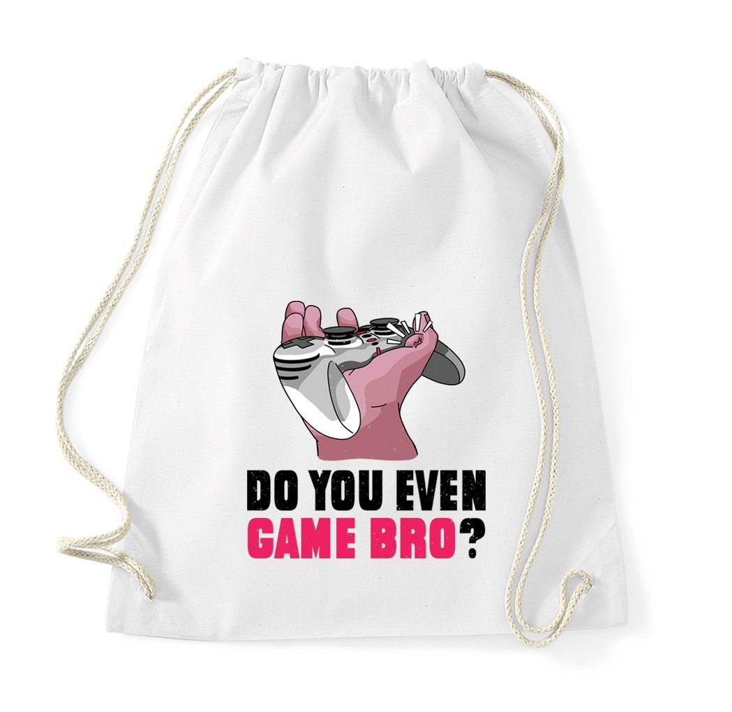 Youth Designz Turnbeutel Do You Even Game Bro?" Baumwoll Tasche Turnbeutel, mit lustigem Gaming Frontprint" von Youth Designz