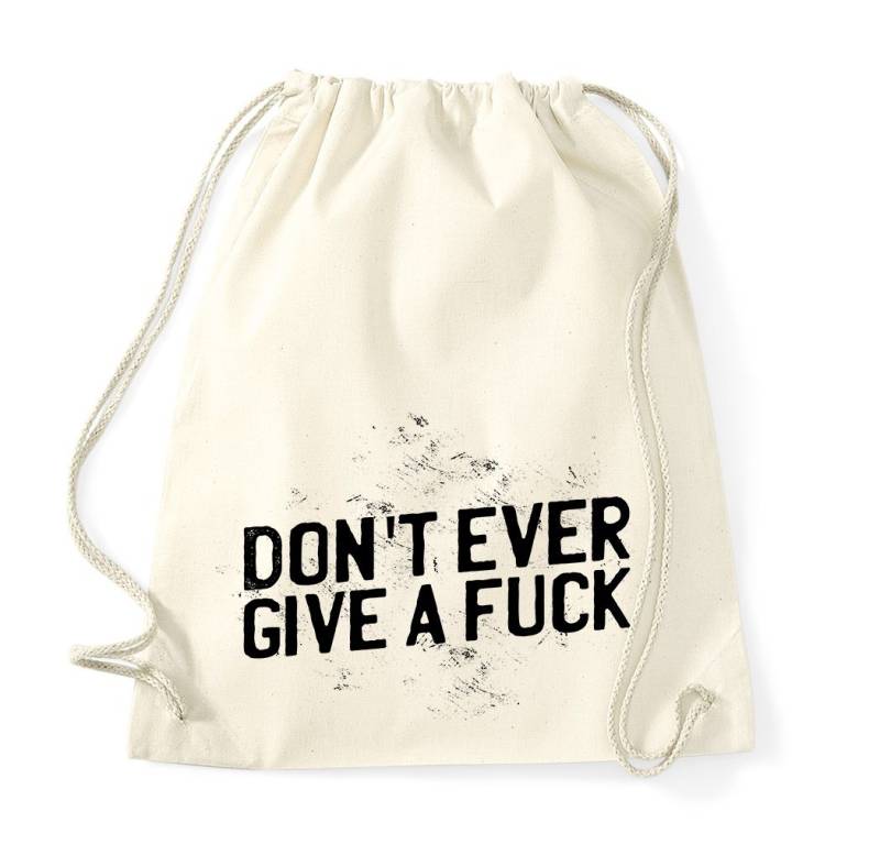 Youth Designz Turnbeutel "Don´t ever give a f*ck" Baumwoll Tasche Turnbeutel, mit Print von Youth Designz