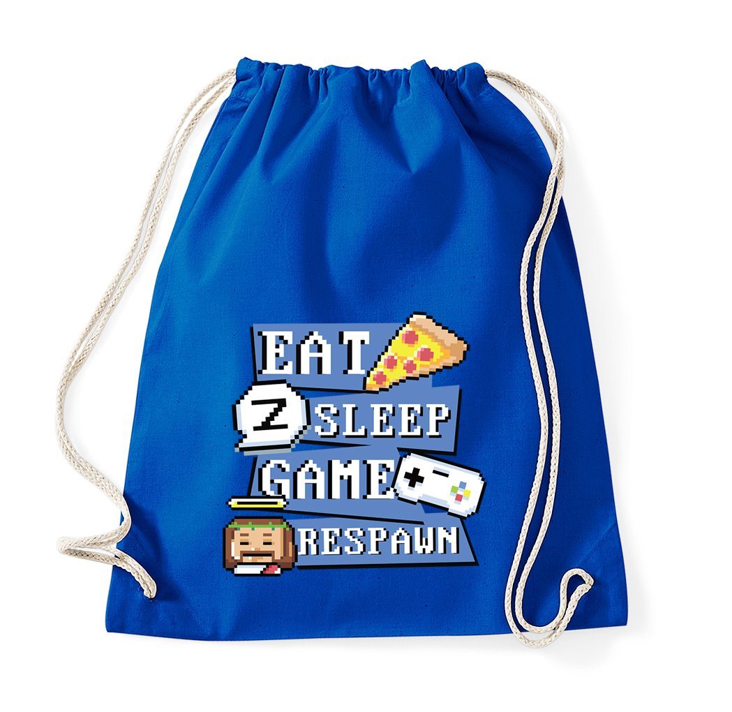 Youth Designz Turnbeutel Eat, Game, Sleep, Respawn" Baumwoll Tasche Turnbeutel, mit lustigem Frontprint" von Youth Designz