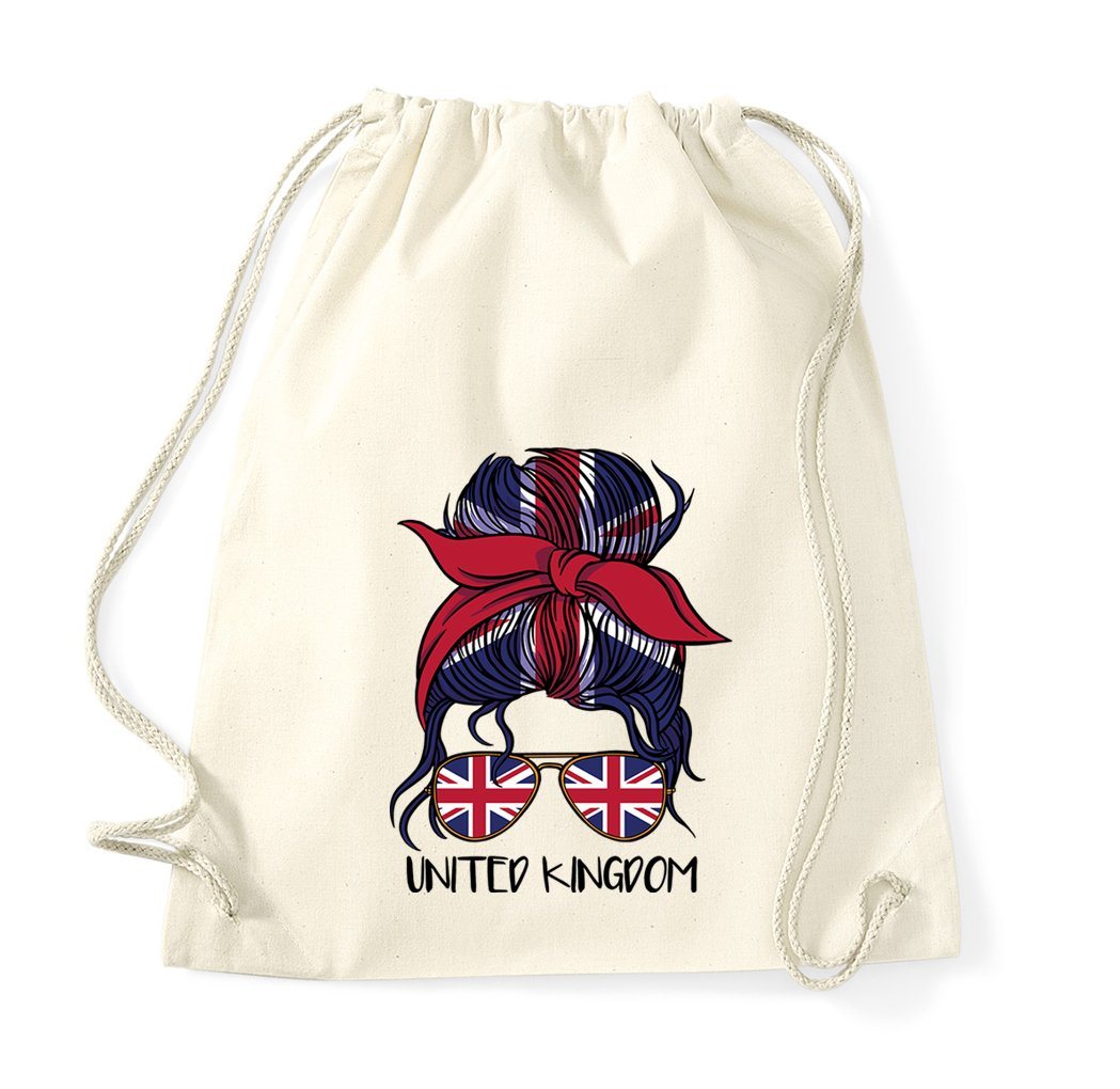 Youth Designz Turnbeutel England Britain Flagge Baumwolle Tasche, mit trendigem Motiv von Youth Designz