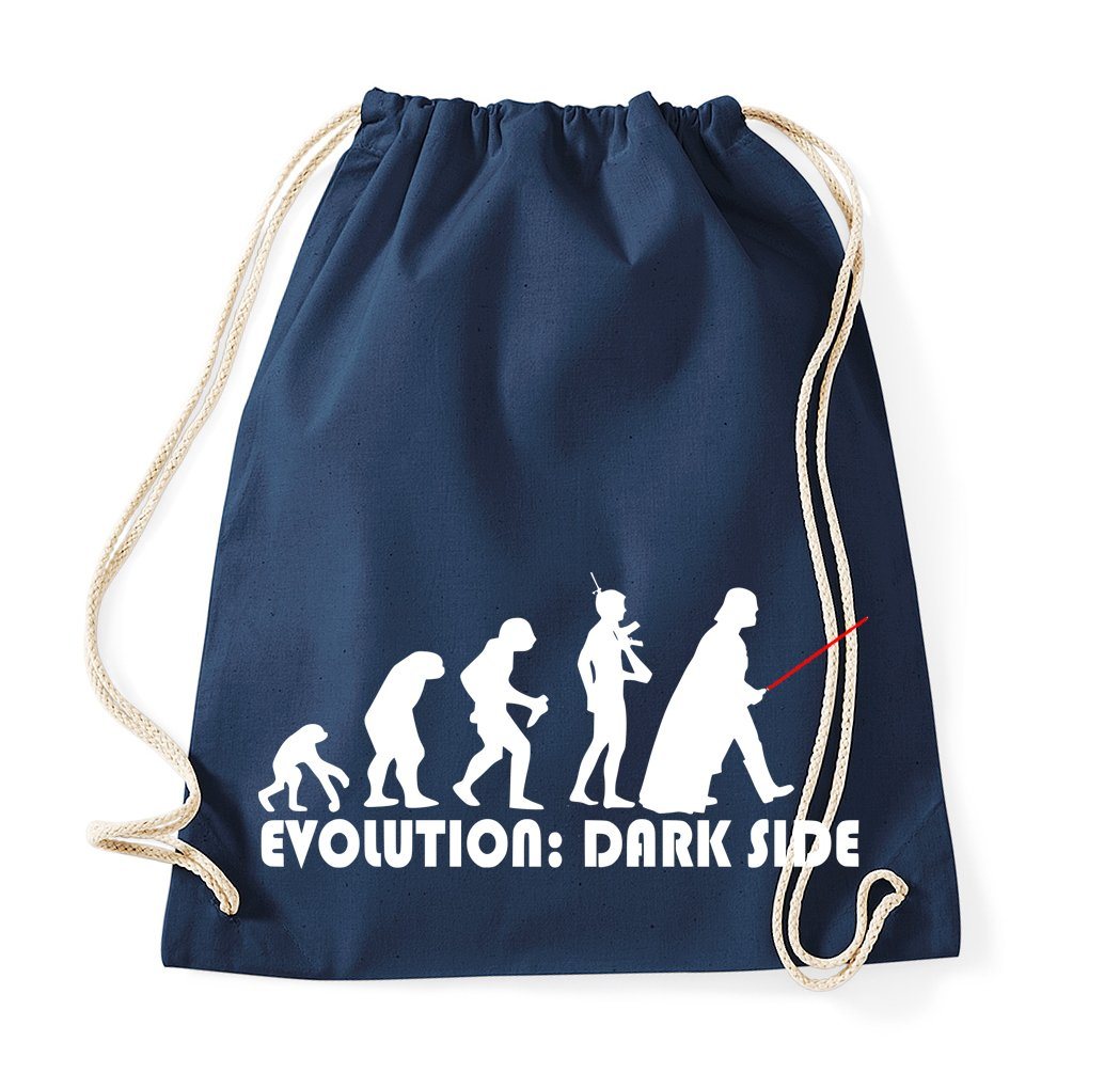 Youth Designz Turnbeutel Evolution Dark Side Baumwoll Tasche Turnbeutel, mit modischem Print von Youth Designz