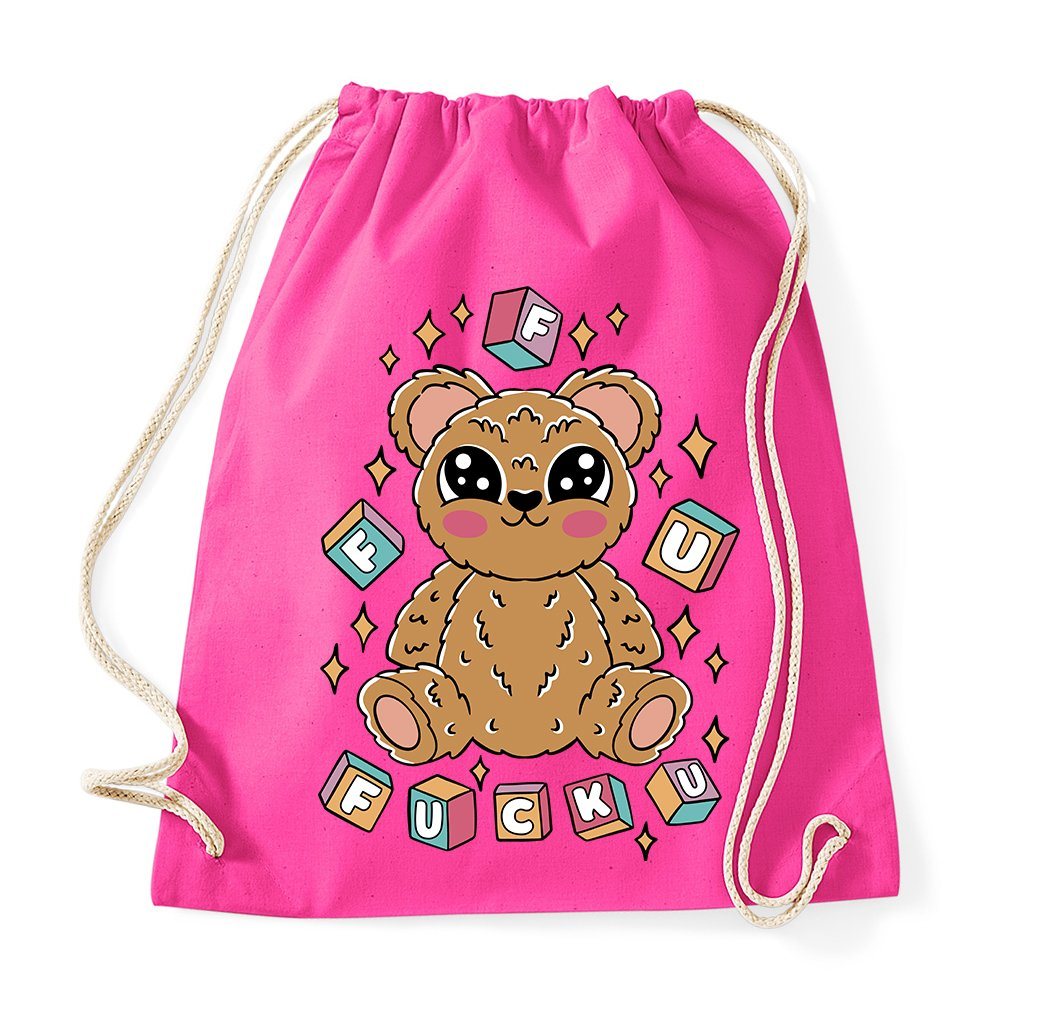 Youth Designz Turnbeutel F*ck you Teddy Baumwoll Tasche Turnbeutel, mit Teddybär Print Youth Designz Turnbeutel F*ck you Teddy Baumwoll Tasche Turnbeutel, mit Teddybär Print von Youth Designz
