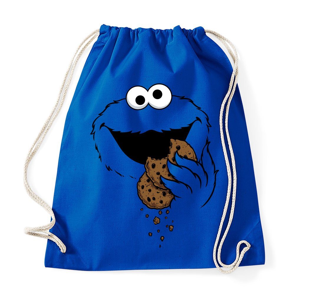 Youth Designz Turnbeutel Kekse-Monster Baumwolle Tasche, mit trendigem Frontprint von Youth Designz