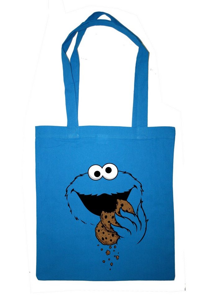 Youth Designz Turnbeutel Kekse-Monster Jutebeutel Tasche Lange Henkel, mit trendigem Frontprint von Youth Designz