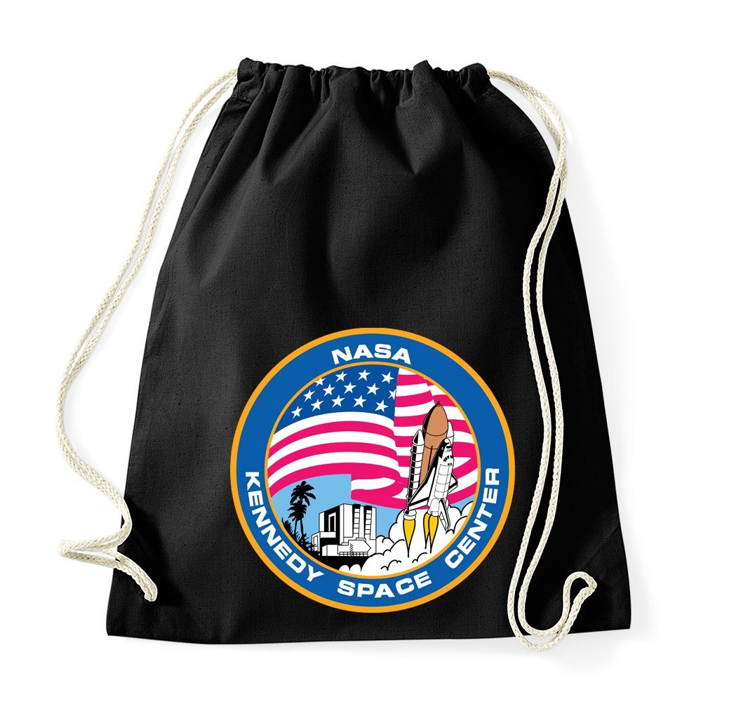 Youth Designz Turnbeutel Kennedy Space Center Baumwoll Tasche Turnbeutel, mit tranigem Print von Youth Designz