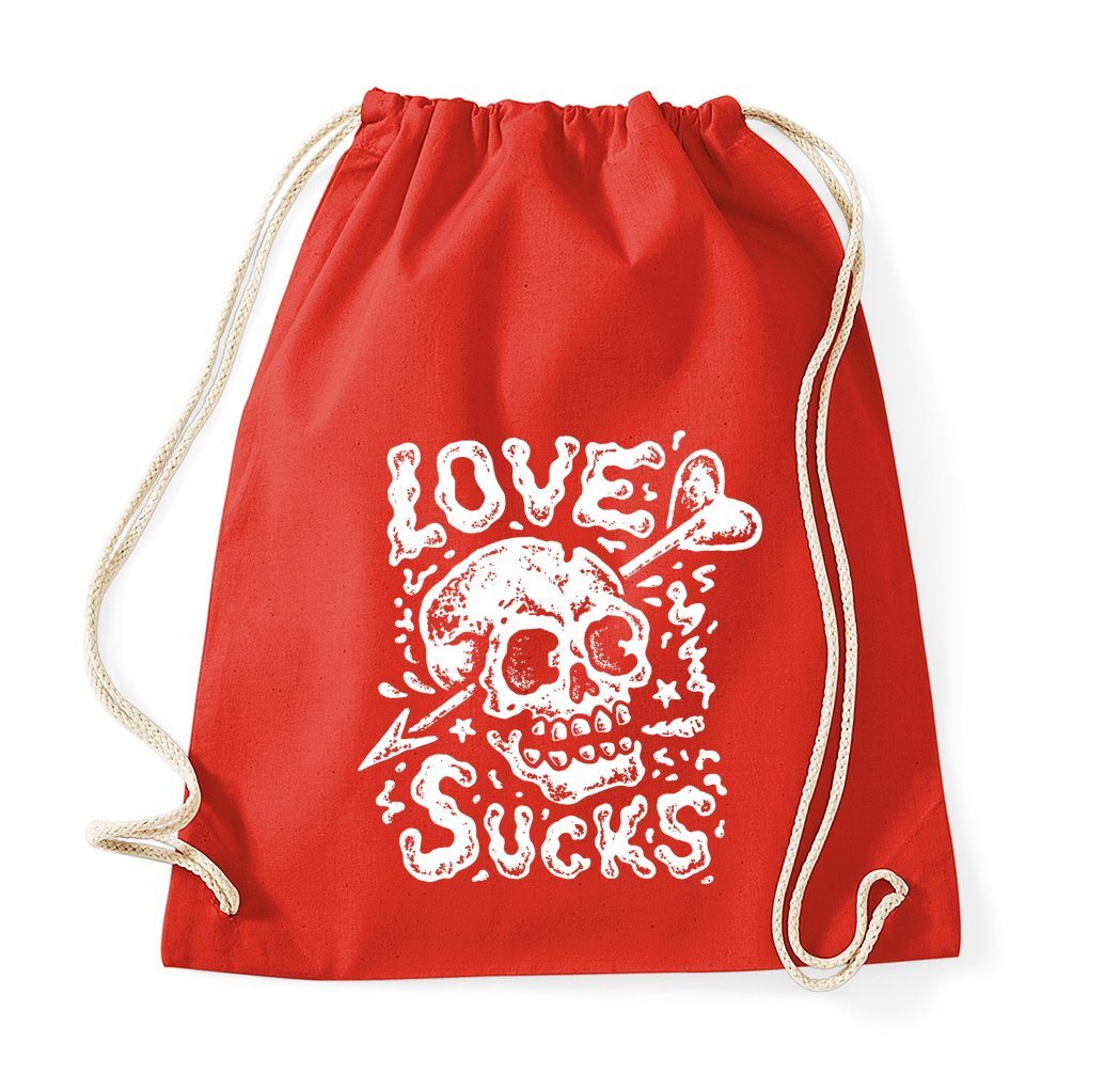 Youth Designz Turnbeutel Love Sucks" Baumwoll Tasche Turnbeutel, mit trendigem Frontprint" von Youth Designz