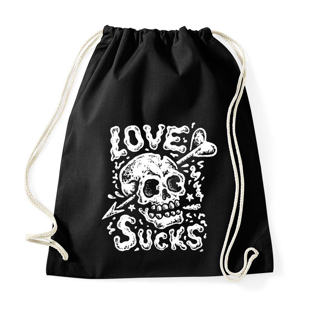 Youth Designz Turnbeutel Love Sucks" Baumwoll Tasche Turnbeutel, mit trendigem Frontprint" von Youth Designz