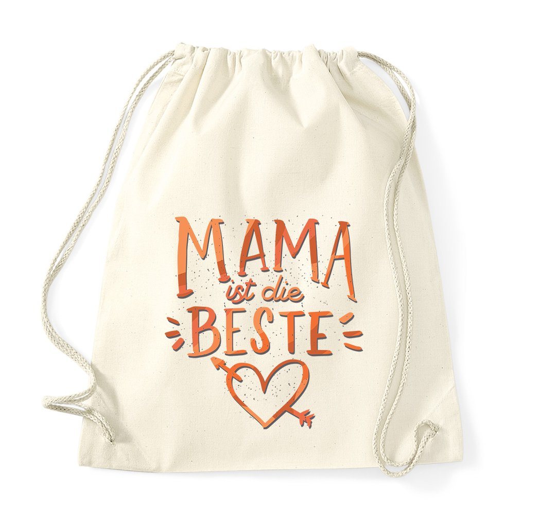 Youth Designz Turnbeutel Mama Ist Die Beste Damen Baumwolle Tasche, mit trendigem Motiv von Youth Designz