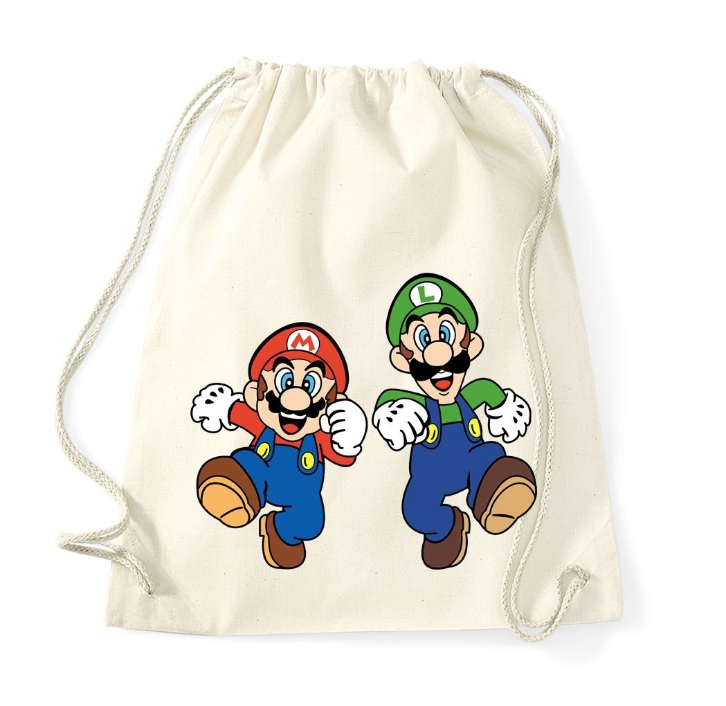 Youth Designz Turnbeutel Mario & Luigi Baumwoll Tasche Turnbeutel, mit modischem Print von Youth Designz